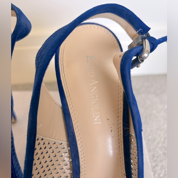 Enzo Angiolini Eascarla Peep Toe Stiletto heel in royal blue colour, size 8.5. - Picture 9 of 11